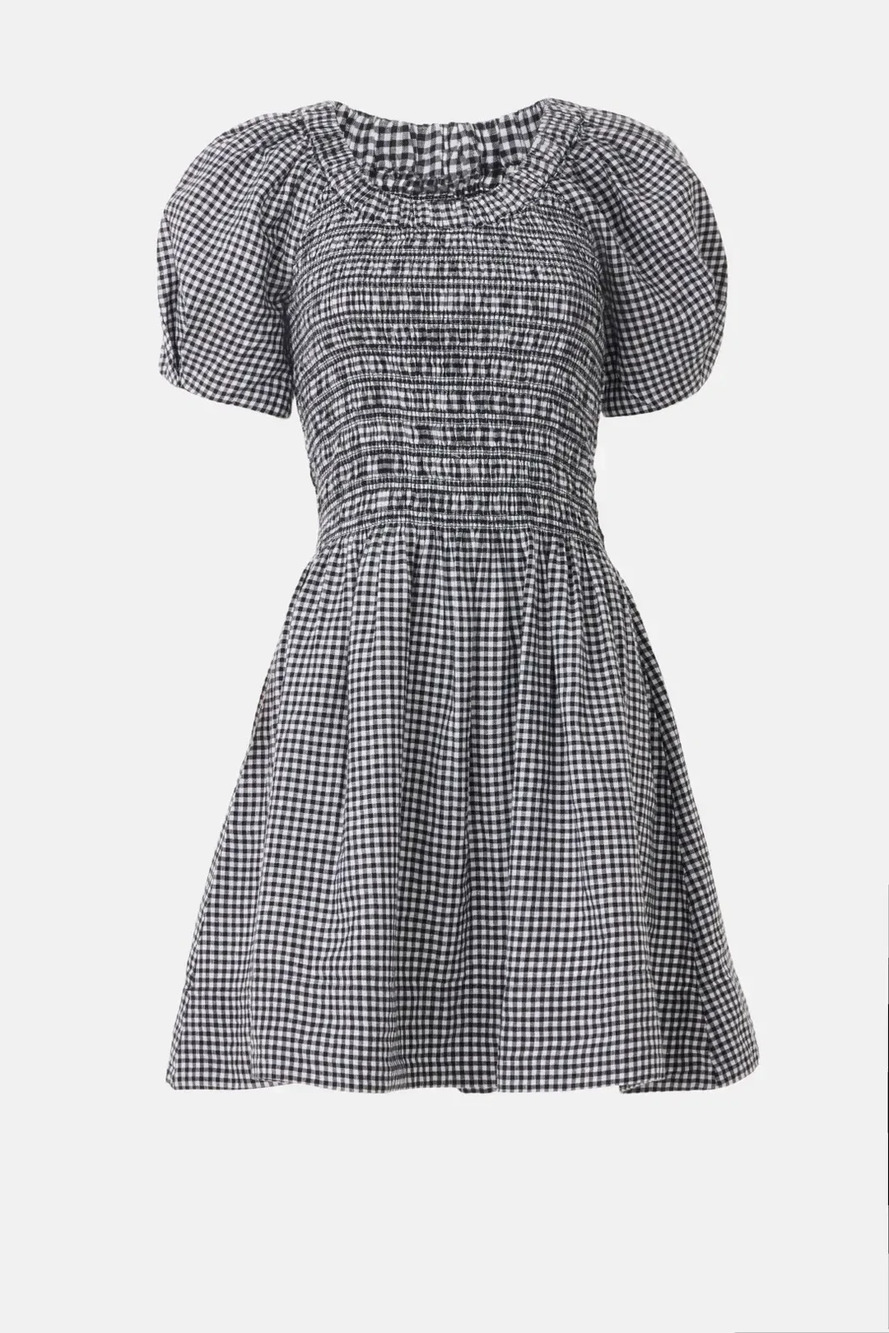 Madewell B&W Gingham dress